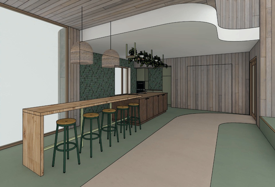 Ontwerp gezamenlijke keuken Zuiderpark
