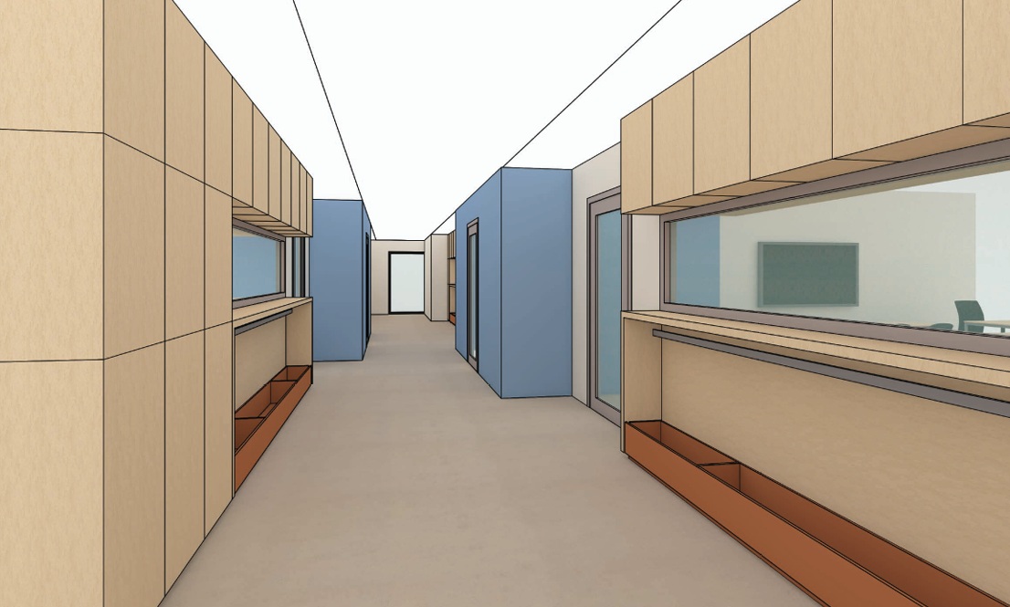 Ontwerp gangen en klaslokalen Zuiderpark