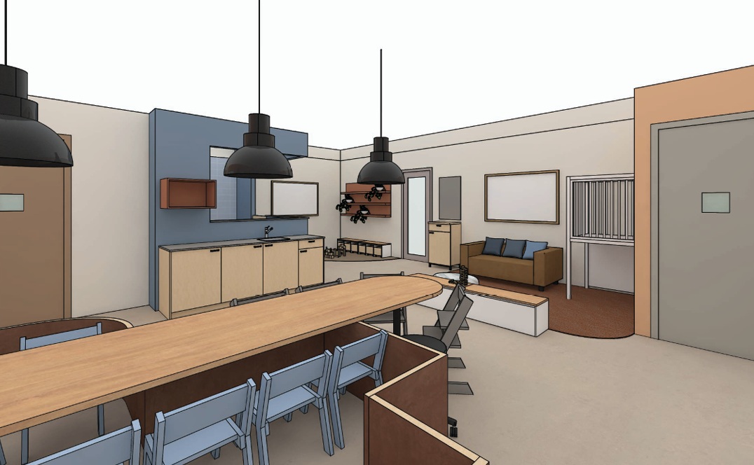 Ontwerp ruimte kinderdagverblijf Zuiderpark